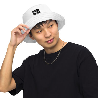 SoL I.D. Bucket Hat | Linen-Feel UV Sun Protection | White S/M L/XL