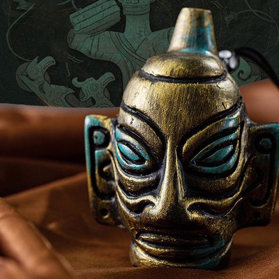 Aztec Whistle Of Death Screaming Skull Whistle Ancient Bronze Screaming cosy