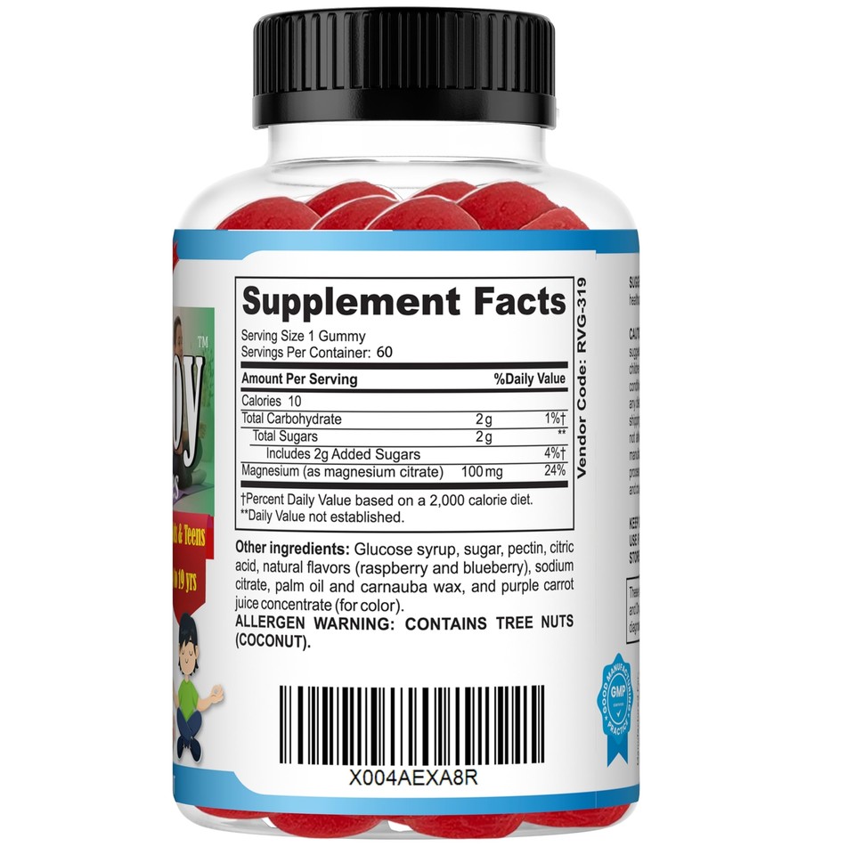 Calm N Joy Magnesium Citrate for & Teens, Anti, Calm Sleep & Recovery