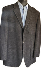 Norm Thompson Men's 44L Charcoal Two Button Textured Blazer Sport Jacket