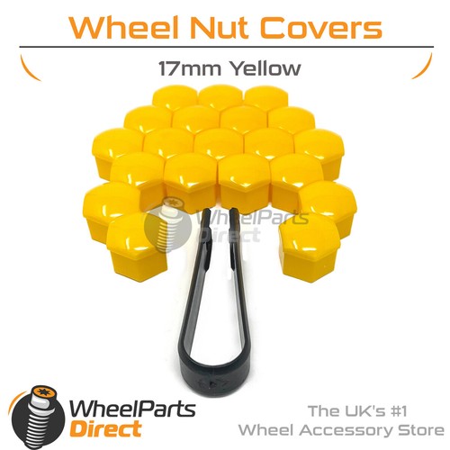 Yellow Wheel Nut Bolt Covers 17mm For BMW 2 Series Gran Coupe M235i
