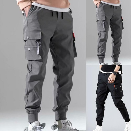 Pantalones Bombachos Moda Hip Hop Para Hombre Pantalón De Chándal Cargo  Casuales | eBay