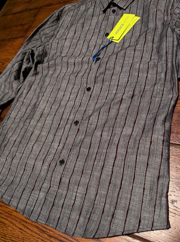 Versace Jeans Men's Striped Long Sleeve Button-Up Shirt Easy Slim US S IT 48 NWT - Picture 11 of 19
