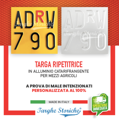 Targa A Rilievo Personalizzata In Alluminio Catarifrangente - Gialla, Per Rimorchi E Decorazione - Foto 4