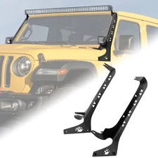 A-Pillar 52" LED Light Bar Mount Bracket for 18-24 Jeep Wrangler JL Gladiator JT
