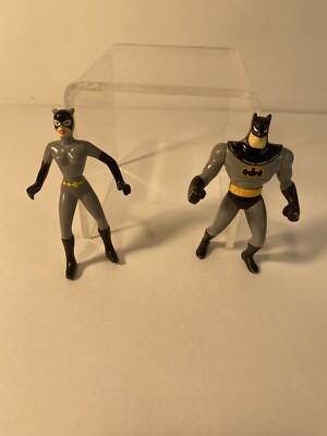 1993 McDonald's Kenner DC Comics Batman's CATWOMAN & Batman Action Figures