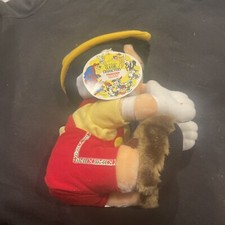 VINTAGE WALT DISNEY SEARS PINOCCHIO SITTING STUFFED ANIMAL PLUSH TOY DOLL W TAG