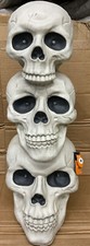 Hyde Eek Halloween Lit Animated Stacked Skull Halloween Decorative Prop