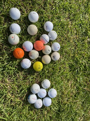 Lot Of 25 Used Golf Balls Assorted Brands Unwashed Wilson Pinnacle Taylor Made