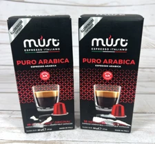Must Puro Espresso Arabica 10 Aluminum Capsules Nespresso Original (2 Pack) 9/26