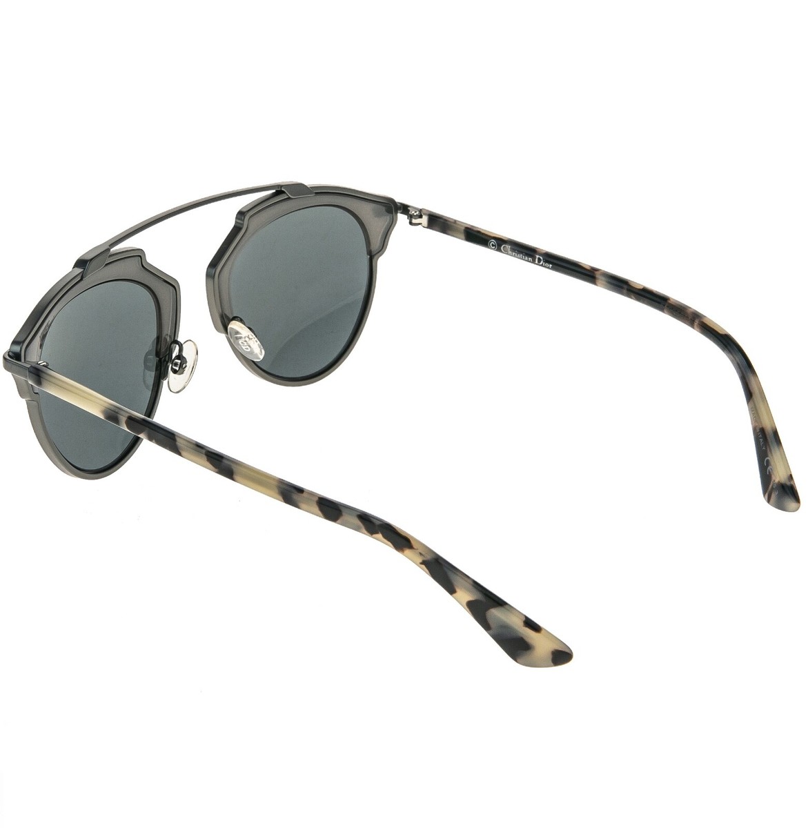 CHRISTIAN DIOR SO REAL Gray Metal Silver Mirrored Sunglasses