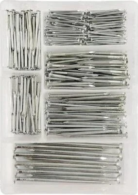 JKG 250 Assorted Nails for Wood - Iron Nails Set | Masonry Nails, Hanging Pictures |