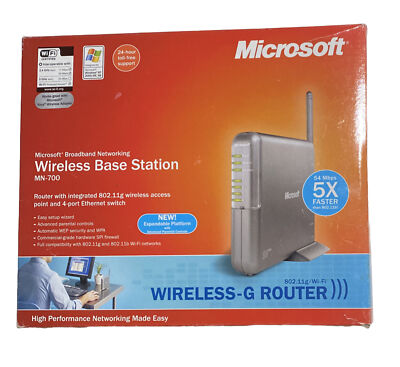 Networking Wireless Wired Router Microsoft Broadband MN-700 - NEW