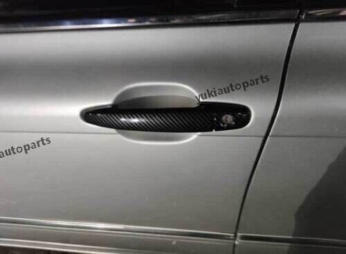 Glossy Carbon Fiber Look Side Door Handle Covers For 2014-2025 Lexus IS350 Sedan (No Smart Key Hole)