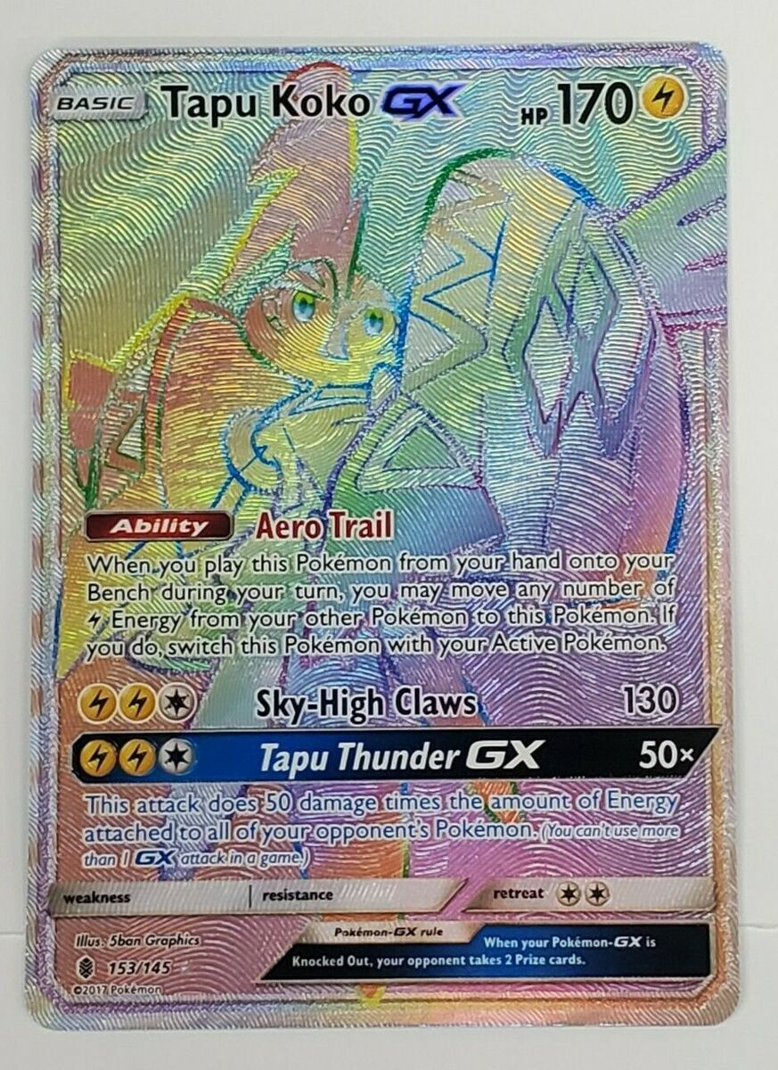 Tapu Koko GX - 153/145 - Secret Rare - Pokemon Singles » Guardians