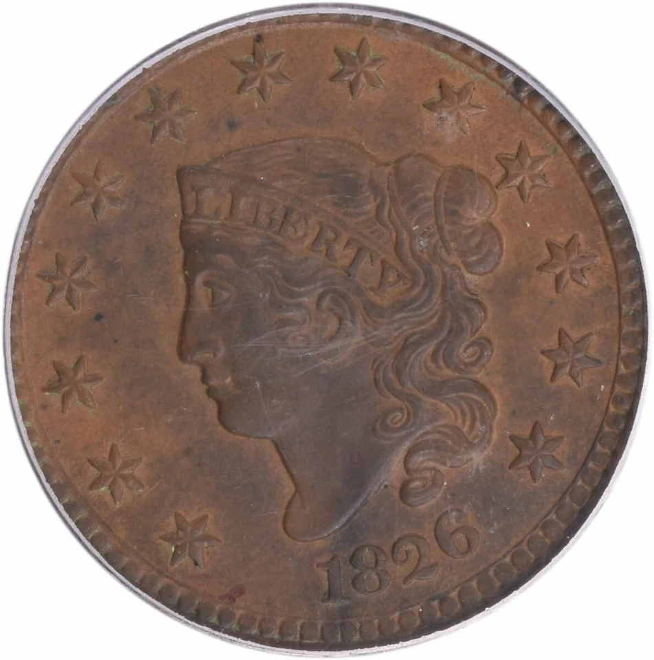 1826 Large Cent AU58 PCGS (CAC) - Image 3 of 4