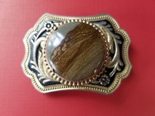 Ladies Gold w/ Brown Stone Belt Buckle
