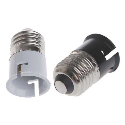 E27 To B22 Screw Lamp Light Bulb Converter Adapter Holder White