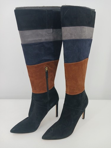 Nine West Women Riding Boot 11 Suede Sexy Carrara Stilleto Knee High - Picture 2 of 11