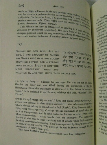 The Wisdom Of The Fathers Pirkei Avot Translated English & Notes Jewish Moral - Picture 3 of 3