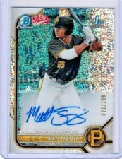 2022 Bowman Chrome Matt Fraizer Speckle Refractor Prospect Auto #'d 021/299