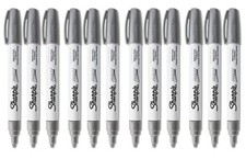 Marqueur De Peinture À Huile Sharpie Argent Medium Pointe 12 Pack