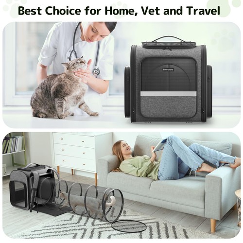 Cat Carrier Backpacks: Expandable+Cat+Backpack with Breathable Mesh, Pet Carr... - Picture 6 of 9