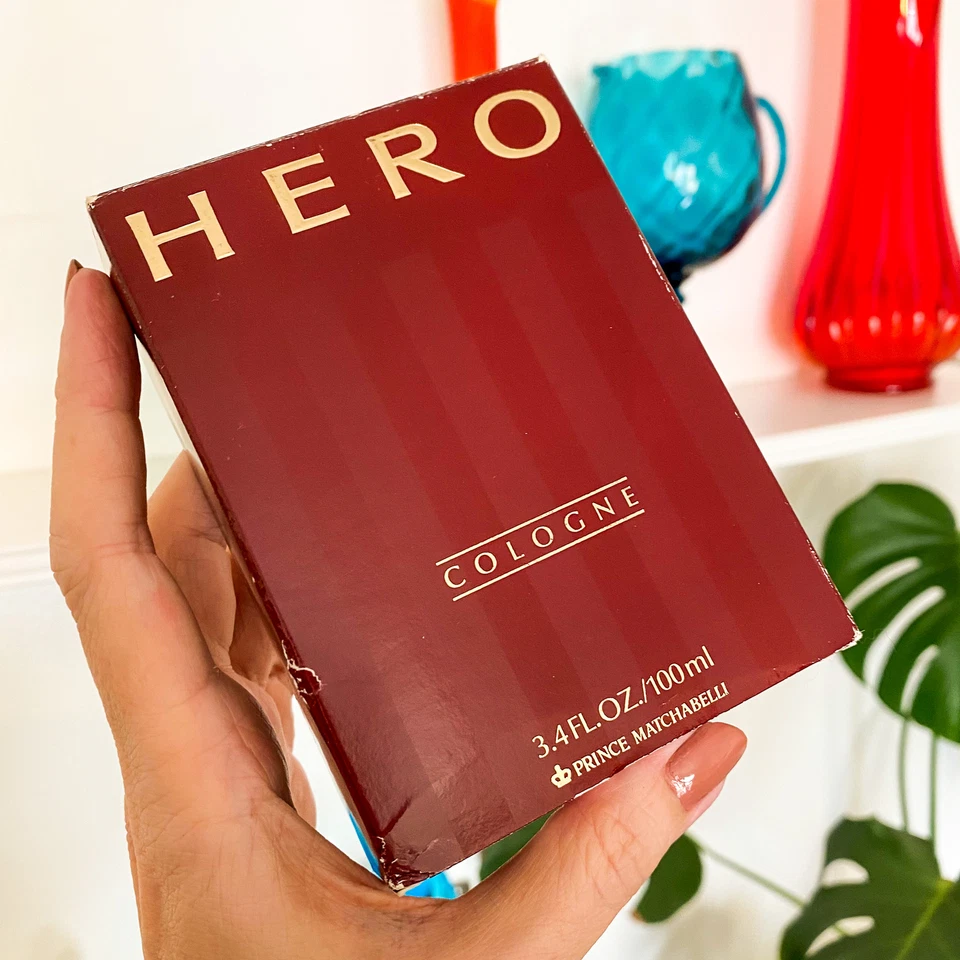 复古原版 Prince Matchabelli HERO 古龙水 3.4 盎司 100 毫升水溅瓶 全盒 + 盒 — 第 2/4 张图片