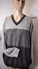 Herren Strickpullover Wolle Gr.2XL schwarz grau Feinstrick Pulli Restposten