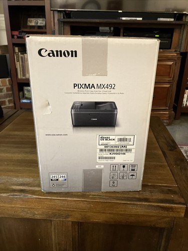 New Sealed Canon PIXMA MX492 Black Wireless All-In-One Inkjet Printer - 第 6/10 張圖片