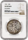 1921 50C Walking Liberty Silver Half Dollar NGC XF Details Cleaned Coin