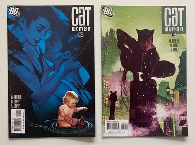 Catwoman #62 & 63 Adam Hughes covers (DC 2007) 2 x VF/NM condition issues