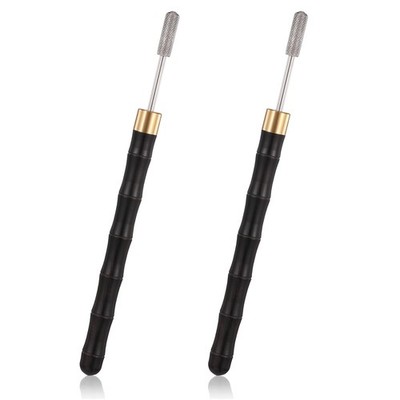 2PCS Leather Edge Paint Roller Applicator Pen Double Bearing Dye Tool Set