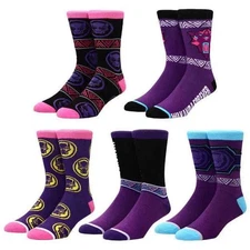 Marvel: Black Panther -  Wakanda Forever Crew Socks (5 Pairs) - Bioworld