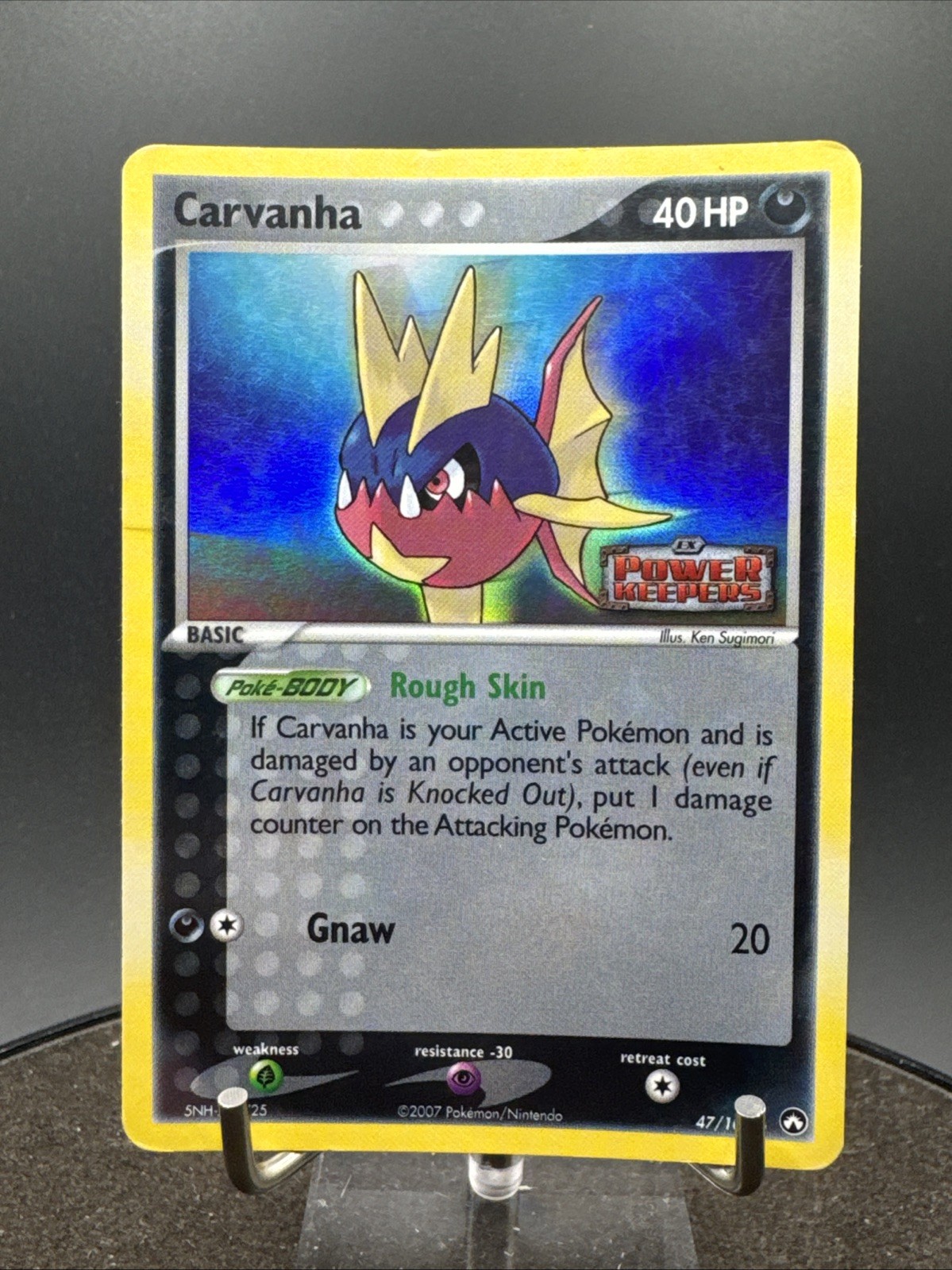 Pokemon Tcg Carvanha 47/108 Power Keepers Reverse Holo