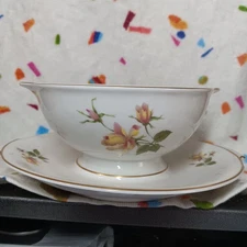 Rosevelt Continental Charlene Gravy Boat with Attached Underplate "Aida"...