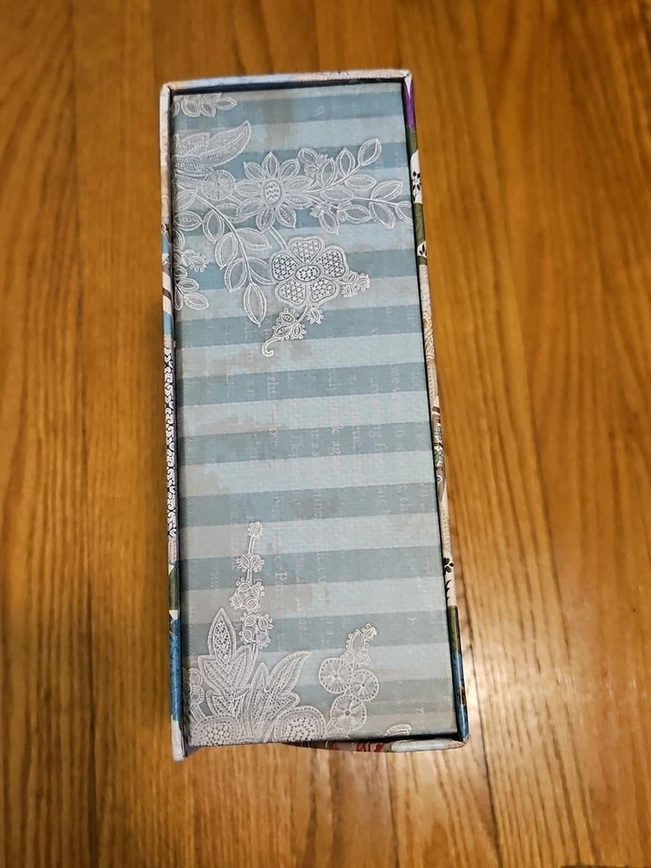 Elegant Storage Box Victorian Lace Fabric Scrapbook Theme 12.5 X 9 X 3.5” - Image 4 of 4