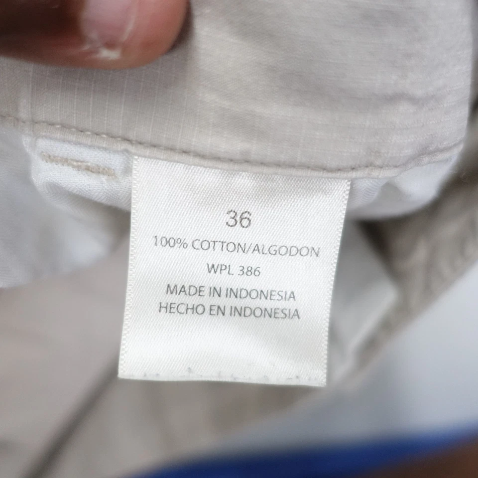 Pantalones Cortos Kenneth Cole Reaction Para Hombres 36 Beige Algodón Senderismo Exterior Bolsillos de Carga Foto 4 de 4