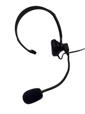 Wired Over-Ear Headset W/ Adjustable Microphone Black Lightweight Design 100e
