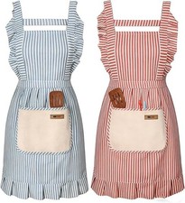 2 Pack Adjustable Kitchen Apron Cooking Apron For Women For Men With Pockets Wor