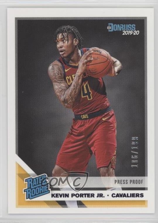 2019 Panini Donruss Rated Press Proof Purple /199 Kevin Porter Jr Rookie RC 0v0