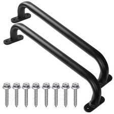 17 Inch Black Playground Handles Metal Set of 2 - Playset Safety Handles, Swi...