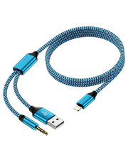 Lightning to 3.5Mm Aux Cable for Car  Charge Cord 2-In-1 MFI Certified Male Aud