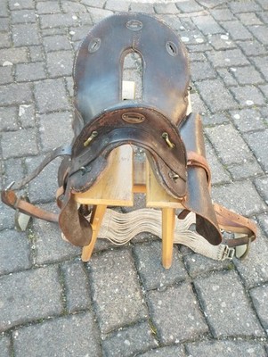US Calvery McClellan Sattel Vintage,Messing-Steigbügel,Vollleder um 1900