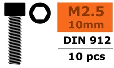 GForce - hex head screws 2.5x10mm 10pcs STEEL