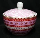 Pip Studio Pink Ribbon Rose Covered Sugar Bowl - Excellent
