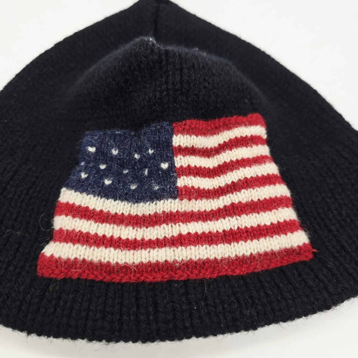 Vintage 90s Polo Sport Ralph Lauren Big USA Flag Knit Tassel