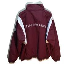 Texas A&M Aggies NCAA Vintage Lined Sewn Big 12 Football Maroon Zip Jacket XL
