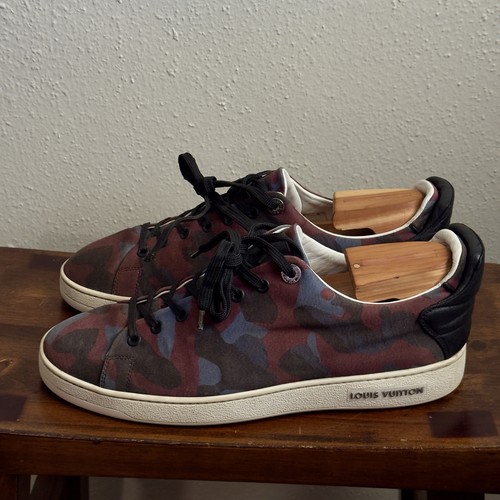 LOUIS VUITTON FRONT ROW MEN CAMO CAMOUFLAGE SNEAKERS LV 7/ US 8