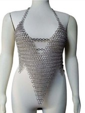 10 mm Aluminium Butted Chainmail Top Women Fantasy Lightweight Cosplay Costume